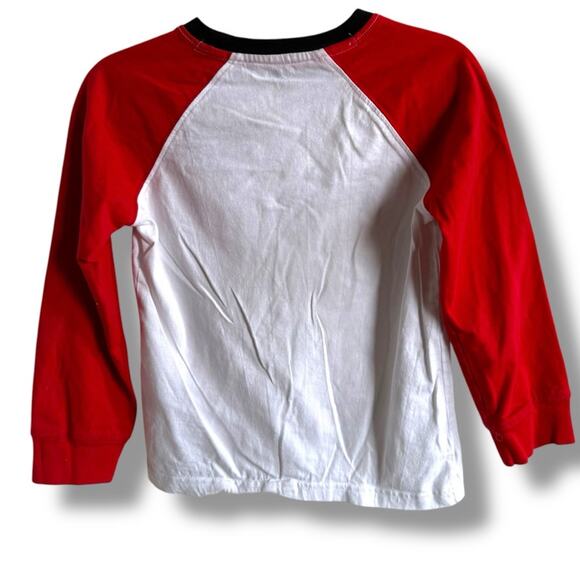 Gymboree Boys Shirt Sz 4T Red White Bananas Monkey For You Cozy Valentine - Picture 3 of 5